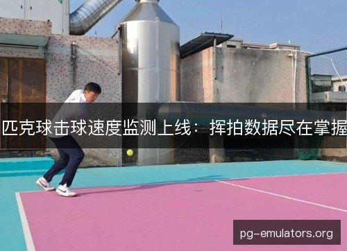 匹克球击球速度监测上线：挥拍数据尽在掌握